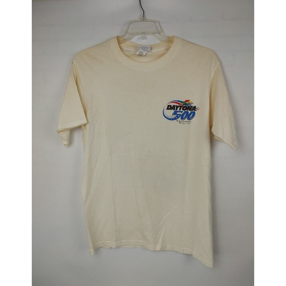 Chase Authentics Mens 2002 NASCAR Winston Cup Series Schedule T-Shirt‎ Cream M